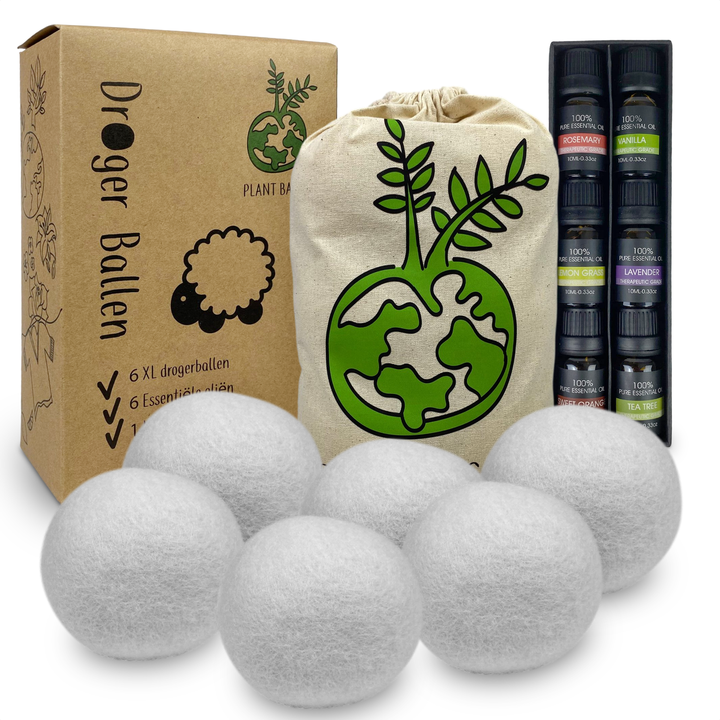 IntraSellers Boules de séchage avec 6 huiles essentielles – Séchage 25 à 40 % plus rapide – Vêtements doux – Boules de séchage – Pas de lavage statique – Boule de lessive – Durable – Boules de séchage – Boules de lessive