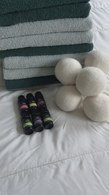Drogerballen met 6 Etherische Oliën – 100% Natuurlijk – Energie Besparend